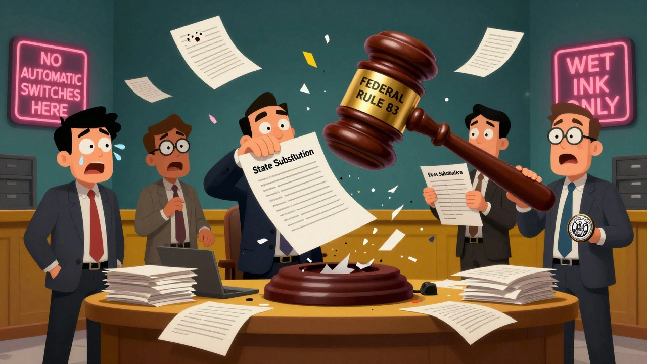 State vs Federal Law: How Substitution Rules for Legal Counsel Differ and Cause Conflicts